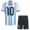 Conjunto Argentina Messi 10 Equipamento Principal Mundial 2026 - Criança