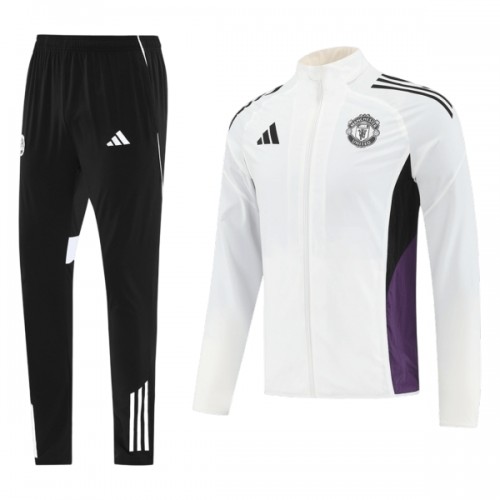 Manchester United Casaco de Treino Conjunto 2025-26 Branca Manchester United Casaco de Treino Conjunto 2025-26 Branca