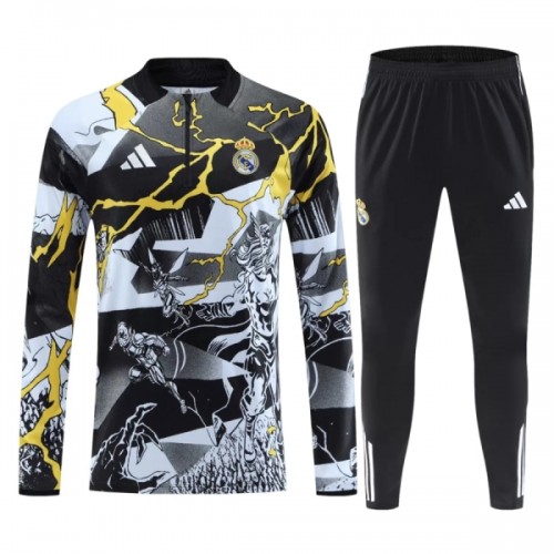 Real Madrid Marvel Sweat de Treino zíper 2026-27 Preta Real Madrid Marvel Sweat de Treino zíper 2026-27 Preta
