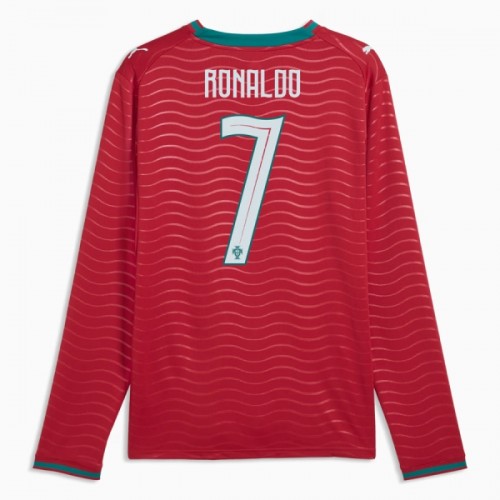 Camisola do Portugal Ronaldo 7 Equipamento Principal Mundial 2026 Manga Comprida Camisola do Portugal Ronaldo 7 Equipamento Principal Mundial 2026 Manga Comprida