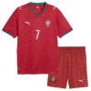 Conjunto Portugal Ronaldo 7 Equipamento Principal Mundial 2026 - Criança