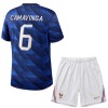 Conjunto França Camavinga 6 Equipamento Principal Mundial 2026 - Criança