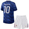 Conjunto França Mbappé 10 Equipamento Principal Mundial 2026 - Criança