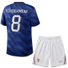 Conjunto França Tchouameni 8 Equipamento Principal Mundial 2026 - Criança