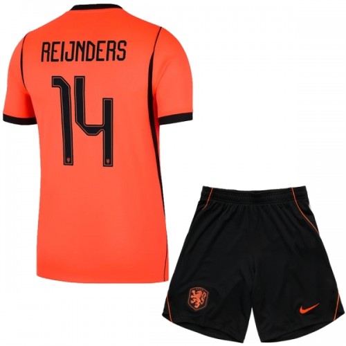 Conjunto Holanda Reijnders 14 Equipamento Principal Mundial 2026 - Criança Conjunto Holanda Reijnders 14 Equipamento Principal Mundial 2026 - Criança