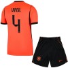 Conjunto Holanda Virgil 4 Equipamento Principal Mundial 2026 - Criança