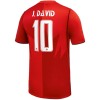 Camisola do Canadá J. David 10 Equipamento Principal Mundial 2026