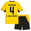 Conjunto Borussia Dortmund N. Schlotterbeck 4 Equipamento Principal 2026-27 - Criança Conjunto Borussia Dortmund N. Schlotterbeck 4 Equipamento Principal 2026-27 - Criança