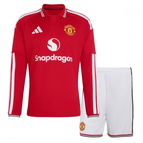 Conjunto Manchester United Equipamento Principal 2026-27 Manga Comprida - Criança Conjunto Manchester United Equipamento Principal 2026-27 Manga Comprida - Criança