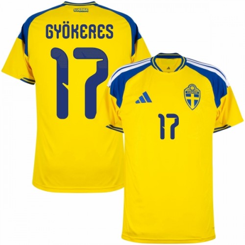 Camisola do Suécia Gyokeres 17 Equipamento Principal Mundial 2026 Camisola do Suécia Gyokeres 17 Equipamento Principal Mundial 2026
