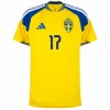 Camisola do Suécia Gyokeres 17 Equipamento Principal Mundial 2026