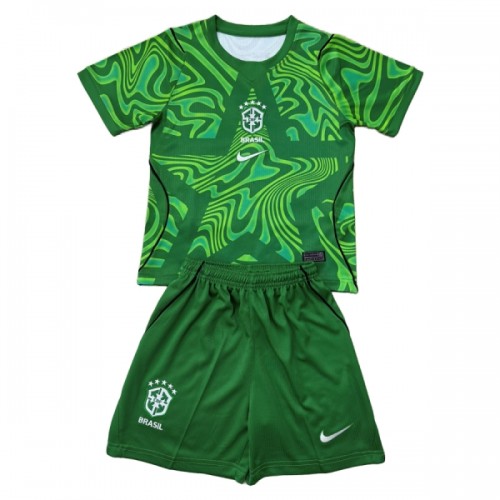 Conjunto Brasil Guarda Redes Equipamento Principal Mundial 2026 Verde - Criança Conjunto Brasil Guarda Redes Equipamento Principal Mundial 2026 Verde - Criança