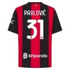 Camisola do AC Milan Pavlovic 31 Equipamento Principal 2026-27 Camisola do AC Milan Pavlovic 31 Equipamento Principal 2026-27