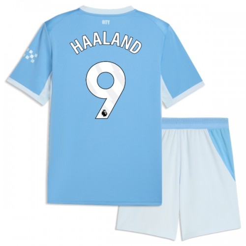 Conjunto Manchester City Haaland 9 Equipamento Principal 2026-27 - Criança Conjunto Manchester City Haaland 9 Equipamento Principal 2026-27 - Criança