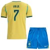 Conjunto Brasil Vini JR. 7 Equipamento Principal Mundial 2026 - Criança