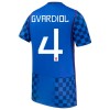 Conjunto Croácia Gvardiol 4 Equipamento Alternativo Mundial 2026 - Criança