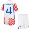 Conjunto Croácia Gvardiol 4 Equipamento Principal Mundial 2026 - Criança Conjunto Croácia Gvardiol 4 Equipamento Principal Mundial 2026 - Criança