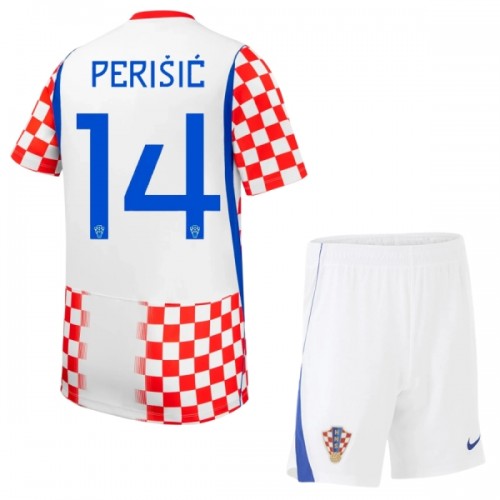 Conjunto Croácia Perišić 14 Equipamento Principal Mundial 2026 - Criança Conjunto Croácia Perišić 14 Equipamento Principal Mundial 2026 - Criança