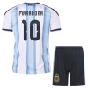 Conjunto Argentina Maradona 10 Equipamento Principal Mundial 2026 - Criança
