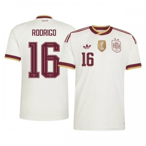 Camisola do Espanha 2 Stars Rodrigo 16 Equipamento Alternativo Mundial 2026 Camisola do Espanha 2 Stars Rodrigo 16 Equipamento Alternativo Mundial 2026