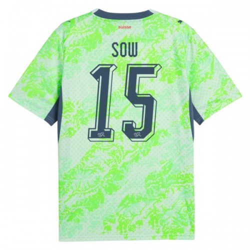 Camisola do Suíça Djibril Sow 15 Equipamento Alternativo Mundial 2026 Camisola do Suíça Djibril Sow 15 Equipamento Alternativo Mundial 2026