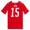 Camisola do Suíça Djibril Sow 15 Equipamento Principal Mundial 2026 Camisola do Suíça Djibril Sow 15 Equipamento Principal Mundial 2026