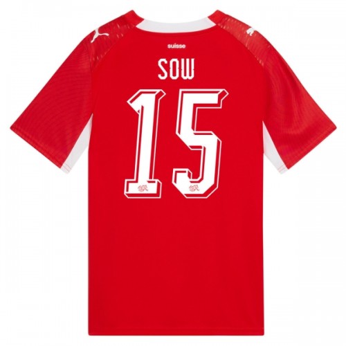 Camisola do Suíça Djibril Sow 15 Equipamento Principal Mundial 2026 Camisola do Suíça Djibril Sow 15 Equipamento Principal Mundial 2026