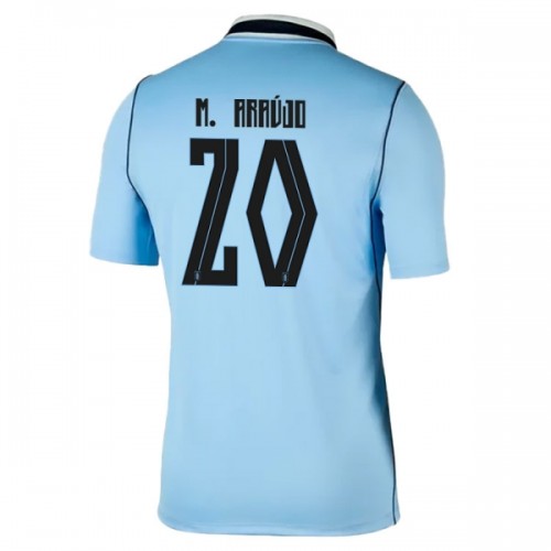 Camisola do Uruguai Maximiliano Araujo 20 Equipamento Principal Mundial 2026 Camisola do Uruguai Maximiliano Araujo 20 Equipamento Principal Mundial 2026
