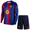 Conjunto FC Barcelona Equipamento Principal 2026-27 Manga Comprida - Criança