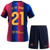Conjunto FC Barcelona F. De Jong 21 Equipamento Principal 2026-27 - Criança Conjunto FC Barcelona F. De Jong 21 Equipamento Principal 2026-27 - Criança
