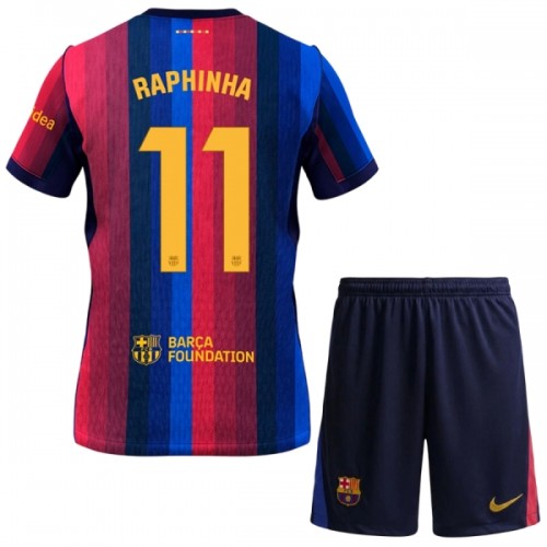 Conjunto FC Barcelona Raphinha 11 Equipamento Principal 2026-27 - Criança Conjunto FC Barcelona Raphinha 11 Equipamento Principal 2026-27 - Criança
