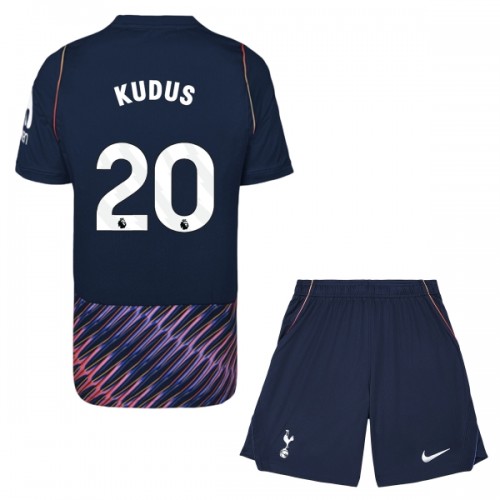 Conjunto Tottenham Hotspur Kudus 20 Equipamento Alternativo 2026-27 - Criança Conjunto Tottenham Hotspur Kudus 20 Equipamento Alternativo 2026-27 - Criança