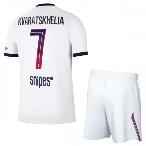 Conjunto Paris Saint-Germain Kvaratskhelia 7 Equipamento Alternativo 2026-27 - Criança Conjunto Paris Saint-Germain Kvaratskhelia 7 Equipamento Alternativo 2026-27 - Criança
