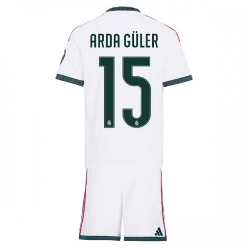 Conjunto Real Madrid Arda Guler 15 Equipamento Principal 2026-27 - Criança Conjunto Real Madrid Arda Guler 15 Equipamento Principal 2026-27 - Criança