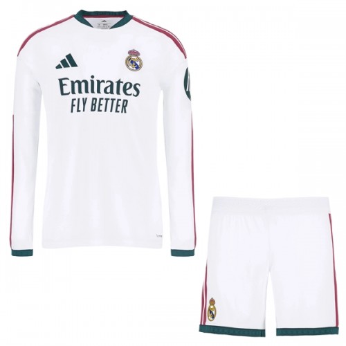Conjunto Real Madrid Equipamento Principal 2026-27 Manga Comprida - Criança Conjunto Real Madrid Equipamento Principal 2026-27 Manga Comprida - Criança