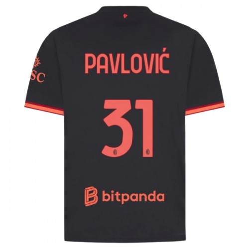 Camisola do AC Milan Pavlovic 31 Equipamento Terceiro 2026-27 Camisola do AC Milan Pavlovic 31 Equipamento Terceiro 2026-27