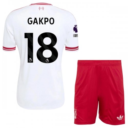 Conjunto Liverpool Gakpo 18 Equipamento Alternativo 2026-27 - Criança Conjunto Liverpool Gakpo 18 Equipamento Alternativo 2026-27 - Criança