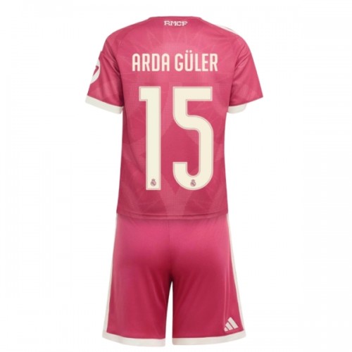 Conjunto Real Madrid Arda Guler 15 Equipamento Terceiro 2026-27 - Criança Conjunto Real Madrid Arda Guler 15 Equipamento Terceiro 2026-27 - Criança