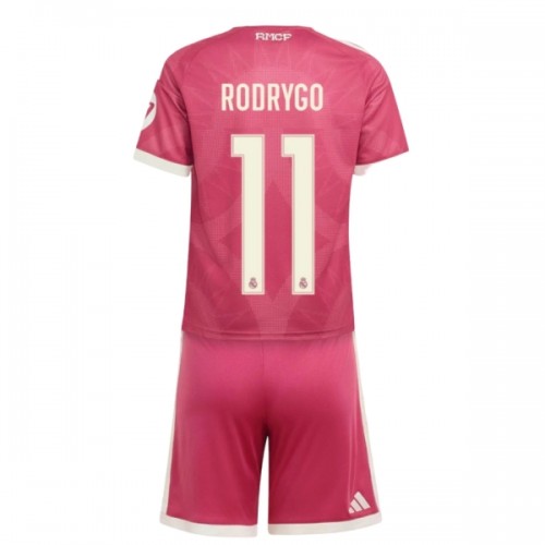 Conjunto Real Madrid Rodrygo 11 Equipamento Terceiro 2026-27 - Criança Conjunto Real Madrid Rodrygo 11 Equipamento Terceiro 2026-27 - Criança