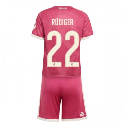 Conjunto Real Madrid Rudiger 22 Equipamento Terceiro 2026-27 - Criança Conjunto Real Madrid Rudiger 22 Equipamento Terceiro 2026-27 - Criança