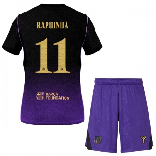 Conjunto FC Barcelona Raphinha 11 Equipamento Alternativo 2026-27 - Criança Conjunto FC Barcelona Raphinha 11 Equipamento Alternativo 2026-27 - Criança