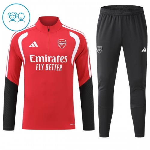 Arsenal Sweat de Treino zíper 2026-27 Vermelha - Criança Arsenal Sweat de Treino zíper 2026-27 Vermelha - Criança