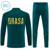 Brasil Sweat de Treino zíper 2026-27 Verde - Criança