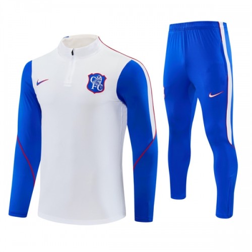 Chelsea Sweat de Treino zíper 2026-27 Branca Chelsea Sweat de Treino zíper 2026-27 Branca