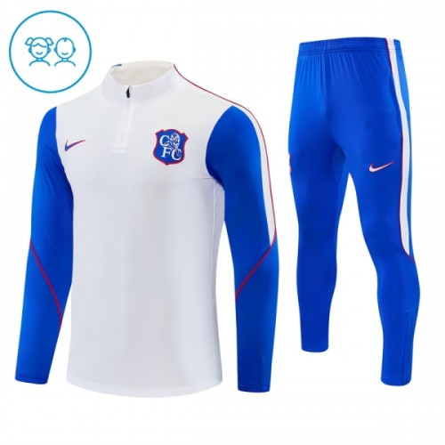 Chelsea Sweat de Treino zíper 2026-27 Branca - Criança Chelsea Sweat de Treino zíper 2026-27 Branca - Criança