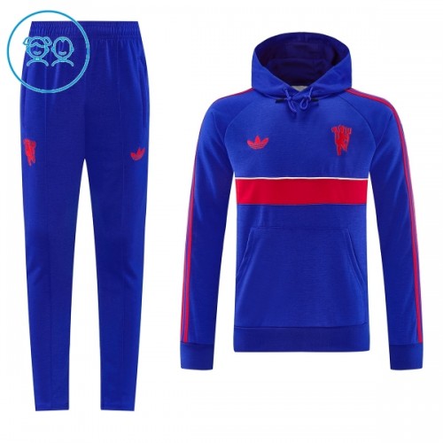 Manchester United Hoodie Sweat de Treino 2026-27 Azul - Criança Manchester United Hoodie Sweat de Treino 2026-27 Azul - Criança