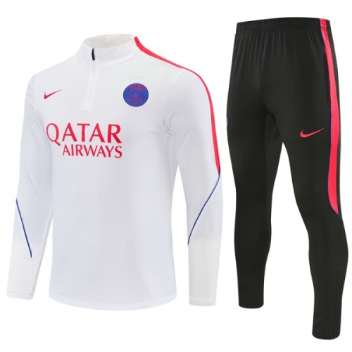 Paris Saint-Germain Sweat de Treino zíper 2026-27 Branca Paris Saint-Germain Sweat de Treino zíper 2026-27 Branca