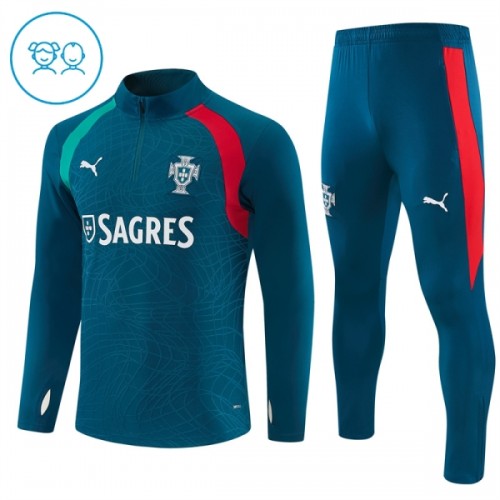 Portugal Sweat de Treino zíper 2026-27 Azul - Criança Portugal Sweat de Treino zíper 2026-27 Azul - Criança