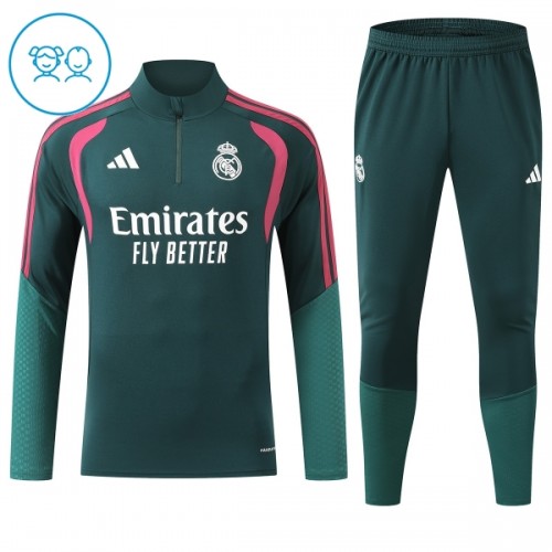 Real Madrid Sweat de Treino zíper 2026-27 Verde - Criança Real Madrid Sweat de Treino zíper 2026-27 Verde - Criança