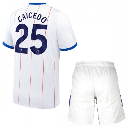 Conjunto Chelsea Caicedo 25 Equipamento Terceiro 2026-27 - Criança Conjunto Chelsea Caicedo 25 Equipamento Terceiro 2026-27 - Criança